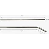 4 Pcs Stainless Steel Straws With Cleaning Brush, Reusable Metal Drinking Straws for Tall Tumblers, 12 x 0.3 in