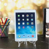 6 Pack Clear Acrylic Easel Stands, Plate Photo Picture Frame and Book Display Holders, 7 in