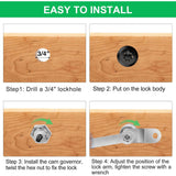5 Pack Cabinet Locks With Keys, Keyed Alike RV Storage Door Camper Toolbox Cam Locks, 1 in