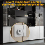 1 Pack White Closet Door Lock, 3 Digit Keyless Bifold Cabinet Lock for Swinging Sliding Cupboard Pantry Barn Shed Drawer