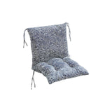Blue High Back Chair Cushion, Rainproof All Weather Indoor Outdoor Rocking Chair Pad With Straps, 15.74 x 15.74 in