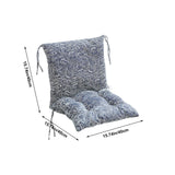 Blue High Back Chair Cushion, Rainproof All Weather Indoor Outdoor Rocking Chair Pad With Straps, 15.74 x 15.74 in