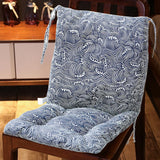 Blue High Back Chair Cushion, Rainproof All Weather Indoor Outdoor Rocking Chair Pad With Straps, 15.74 x 15.74 in