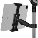 Tablet Phone Holder for Mic Stand Compatible With iPad Pro 12.9, iPad Air, iPad Mini, Android, iPhone and Tablets, 4 to 13.5 in