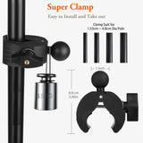 Tablet Phone Holder for Mic Stand Compatible With iPad Pro 12.9, iPad Air, iPad Mini, Android, iPhone and Tablets, 4 to 13.5 in