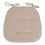 Beige D Shaped Dining Chair Cushion, Removable Washable Cover With Ties for Kitchen Patio Chairs, 17 x 16 in In Australia - Darrahopens