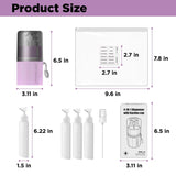 4 in 1 Travel Toiletry Containers, Refillable Travel Size Bottle Set With Suction Cup for Shampoo Conditioner Body Wash Lotion