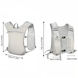 Grey Lightweight Running Vest for Women, Breathable Hydration Backpack for Hiking Running and Biking