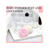 Clear Ribbed Glass Vanity Jar With Lid, Victorian Style Makeup Trinket Container for Bathroom