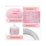 Clear Ribbed Glass Vanity Jar With Lid, Victorian Style Makeup Trinket Container for Bathroom
