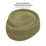 Womens Straw Beret Hat, Vintage French Artist Cap for Church Derby Party Summer Vacation