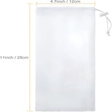 6 Pieces White Finch Sock Feeders, Thistle Seed Hanging Bird Feeder Bags for Outdoor Garden Yard Wild Birds, 4.7 x 11 in