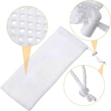6 Pieces White Finch Sock Feeders, Thistle Seed Hanging Bird Feeder Bags for Outdoor Garden Yard Wild Birds, 4.7 x 11 in