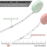 6 Pack Soft Measuring Tape, Retractable Tailor Ruler With Push Button for Sewing Body Fabric Cloth Knitting, 60 in, 1.5 m