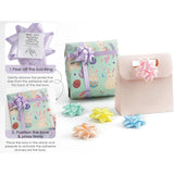 36 Pcs Pastel Satin Star Gift Bows, Self Adhesive Rainbow Bows for Gift Wrapping Crafts Baby Showers Easter Parties, 6 Colors, 2.5 in