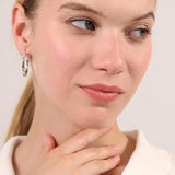 316 Sterling Silver Hoop Earrings for Women, Lightweight Hypoallergenic Large Earrings, 30/40/50 mm