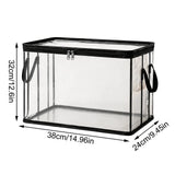 6 Pcs Extra Large Clear Storage Bags With Zipper Handles, Thick Foldable Plastic Bins for Clothes Blankets Toys Moving