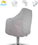 2-Pack Covers, Waterproof Outdoor Covers for Pedestal Pontoon Captain Boat Bench Chair Covers, Oxford Fabric Helmsman Chair Covers - Perfect