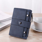 The New Fashion Foldable Small Wallet Women Leather Card Holder Wallet Light Green