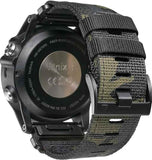 26mm Military Nylon Strap for GARMIN Fenix 7X Pro / 6X Soft Durable Replacement Strap Army Green Army green