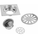 Darrahopens Home & Garden > Bathroom Accessories > Shower Accessories Thick Stainless Steel Floor Drain Anti-odor Square Shower Drain for Bathroom 100 100mm (Style : 3)