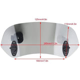Motorcycle Windshield Adjustable Clip-On Windshield Wind Deflector Windscreen Accessories for Motorcycle Tawny