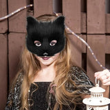 Plush mask with fox tail and ears set, cat tail fox costume cosplay costume with cat ears and paw gloves halloween cosplay white white