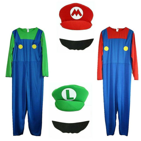 Super Mario Bros. Adult Men's Cosplay Costume Red M Red Red M