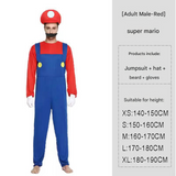 Super Mario Bros. Adult Men's Cosplay Costume Red M Red Red M