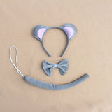 pcs Children Adult Animal Costume Set Cute Mouse Ears Headband Bows Long Tail