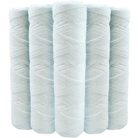 Darrahopens Tools > Industrial Tools > Water Filtration Accessories 5-Pack 9 3/4 Inch Anti-Sediment Water Filter Cartridges - 20 Micron Compatible with 10 Inch Filter_MGF