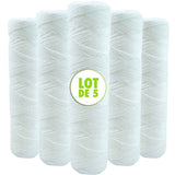 Darrahopens Tools > Industrial Tools > Water Filtration Accessories 5-Pack 9 3/4 Inch Anti-Sediment Water Filter Cartridges - 20 Micron Compatible with 10 Inch Filter_MGF