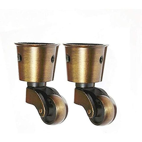 Darrahopens Furniture > Outdoor > Outdoor Furniture Accessories Set of 2 Brass Casters, High Load Capacity, Universal Furniture Casters (FMY)_YF