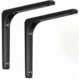 2 Pieces Bracket for L shaped Shelf, Black, 150 x 125mm