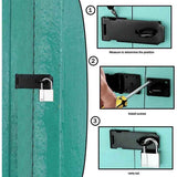 2 Pieces Door Latch Hasp Clasp Latch with Screws, Matte Black Finish Stainless Steel Heavy Duty Latch