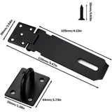 2 Pieces Door Latch Hasp Clasp Latch with Screws, Matte Black Finish Stainless Steel Heavy Duty Latch