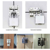 2 Pieces Door Latch Hasp Clasp Latch with Screws, Matte Black Finish Stainless Steel Heavy Duty Latch