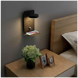 2 Pack Indoor LED Wall Lights with USB Port Switch and 330 Degree Rotatable Reading Lamp, 12W
