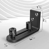 Sliding Barn Door Floor Guide Wall Mount Adjustable Ball Bearing Guide, Black, 120 x 50 x 60mm
