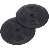 2 Pack Universal Silicone Rubber Drain Stopper, for Kitchen Sink, Bathroom Sink black, 15cm