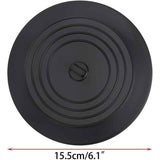 2 Pack Universal Silicone Rubber Drain Stopper, for Kitchen Sink, Bathroom Sink black, 15cm