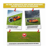 Stainless Steel Cleats Compatible with Worx Landroid Lawn Mower S and M Models, 2mm, 205mm