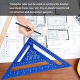 Multi Function Carpenter Square Metal Aluminum Ruler Protractor Guide, 180mm