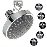 Adjustable Chrome Shower Head, Steel Round Rain Shower Head Mirror Face Shower Head