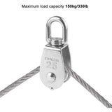 6 Pack M25 Lifting Pulley Loading 150kg, Heavy Duty 304 Stainless Steel Swivel Lifting Rope Pulley Block