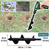 Garden Drill, Stainless Steel Hex Shank, Thermal Auger, Digging Holes Cultivate Deeply, Planting Tool for Flower Planting Trees Shrubs, Dia, L, 22cm