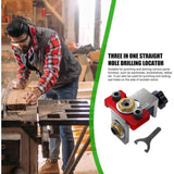 Woodworking Drilling Locator, Round Dowel Connector, 1 Drill Guide, Hole Opening Jig Positioner for Woodworking, 3 Inch