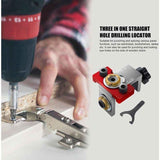 Woodworking Drilling Locator, Round Dowel Connector, 1 Drill Guide, Hole Opening Jig Positioner for Woodworking, 3 Inch