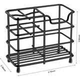 Toothbrush Holder, Small Stainless Steel Toothpaste Holder, Bathroom Accessories Organizer, Black