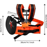 Comfortable Adjustable Effort Harness, Comfort Shoulder Harness for Brush Cutter Lawn Mower Universal Garden Machine Accessory